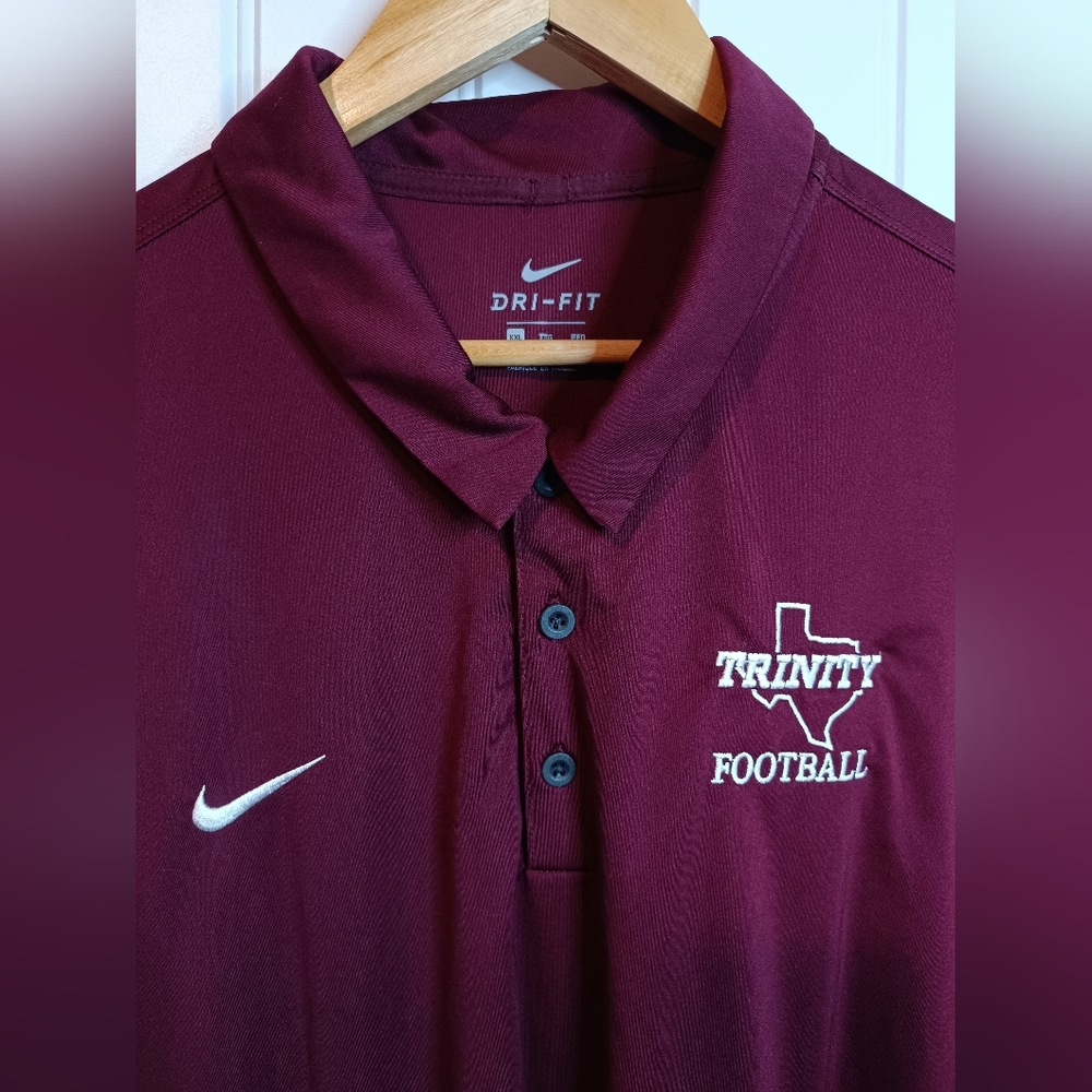2XL Nike Trinity University Football Polo Texas Golf Casual Travel NCAA Dri-fit